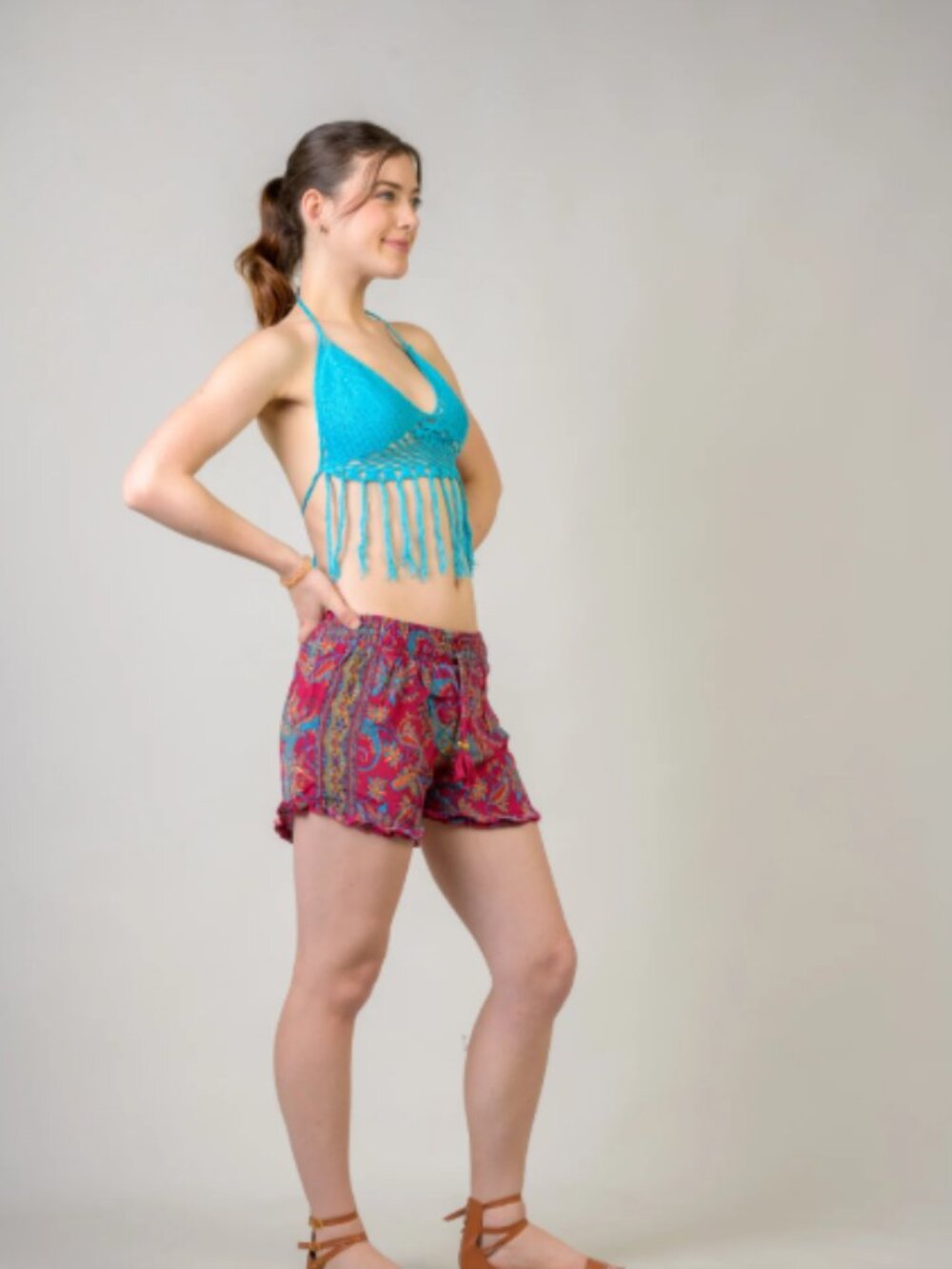 6.) Rhea Patterned Bobbin Shorts (Assorted) - Picture 2 of 9